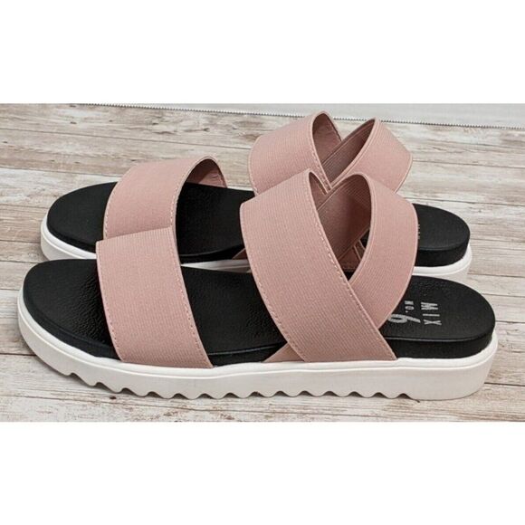 Mix No. 6 OZ Womens Size 7 M Rose Slip On Elastic Strappy Sandals 649429 Stretch - Picture 3 of 8